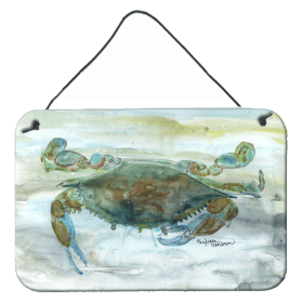 Watercolor Wall or Door Hanging Prints (Color: Crab a leg up, size: 8 x 12)