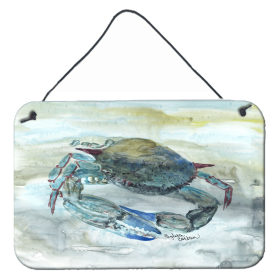 Watercolor Wall or Door Hanging Prints (Color: Blue Crab, size: 8 x 12)