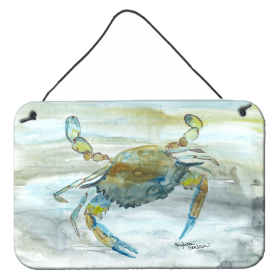 Watercolor Wall or Door Hanging Prints (Color: Blue Crab #2, size: 8 x 12)