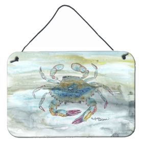 Watercolor Wall or Door Hanging Prints (Color: Female Blue Crab, size: 8 x 12)