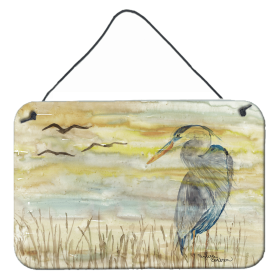Yellow Sky Wall or Door Hanging Prints (Color: Blue Heron, size: 8 x 12)