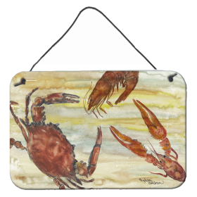 Yellow Sky Wall or Door Hanging Prints (Color: Crab/Shrimp/Oyster, size: 8 x 12)