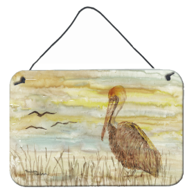 Yellow Sky Wall or Door Hanging Prints (Color: Brown Pelican, size: 8 x 12)