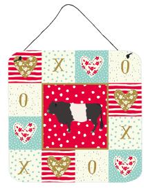 Cows - Belted Galloway Cow Wall or Door Hanging Prints (Color: Cows - Belted Galloway Cow, size: 6 x 6)
