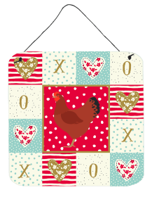 Chickens - New Hampshire Red Chicken Wall or Door Hanging Prints (Color: Chickens - New Hampshire Red Chicken, size: 6 x 6)