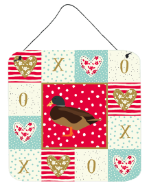Ducks - Silver Bantam Duck  Wall or Door Hanging Prints (Color: Ducks - Silver Bantam Duck, size: 6 x 6)