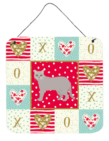 British Semi Longhair Cat Love Wall or Door Hanging Prints (Color: British Semi Longhair, size: 6 x 6)