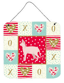 Sphynx Cat Love Wall or Door Hanging Prints (Color: Sphynx Cat, size: 6 x 6)