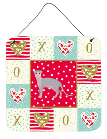 Ukrainian Levkoy Cat Love Wall or Door Hanging Prints (Color: Ukrainian Levkoy Cat, size: 6 x 6)