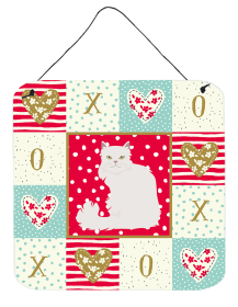 Asian Semi Longhaired Cat Love Wall or Door Hanging Prints (Color: Asian Semi Longhaired Cat - Seated, size: 6 x 6)