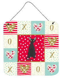 Devon Rex #3 Cat Love Wall or Door Hanging Prints (Color: Devon Rex #3 - Seated, size: 6 x 6)