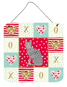 Egyptian Mau Cat Love Wall or Door Hanging Prints (Color: Egyptian Mau - Seated, size: 6 x 6)