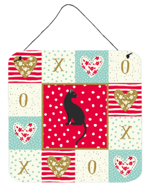 Pantherette Cat Love Wall or Door Hanging Prints (Color: Pantherette - Seated, size: 6 x 6)