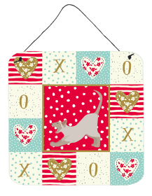 Thai Lilac Cat Love Wall or Door Hanging Prints (Color: Thai Lilac - Seated, size: 6 x 6)