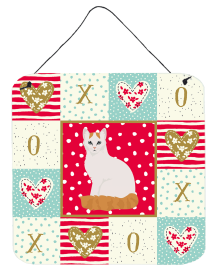 Turkish Van Cat Love Wall or Door Hanging Prints (Color: Turkish Van - Seated, size: 6 x 6)