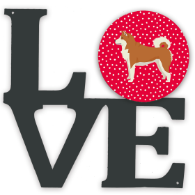 Dog Love Metal Wall Artwork LOVE - Series 2 (size: 12 x 12)