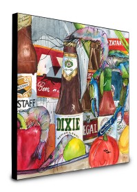 New Orleans Beers and Spices Artwork Wall Panel (Color: 1017-2UP88, size: 8 x 8)