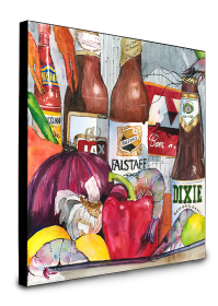 New Orleans Beers and Spices Artwork Wall Panel (Color: 1017-1UP88, size: 8 x 8)