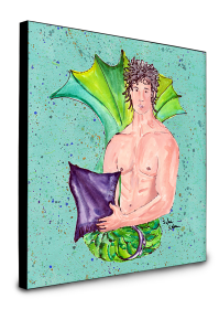 Merman Artwork Wall Panel (Color: 8345UP88, size: 8 x 8)