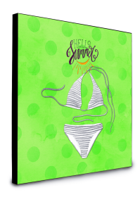 Swimsuit Polkadot Artwork Wall Panel (Color: green, size: 8 x 8)