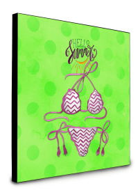 Swimsuit Polkadot Artwork Wall Panel (Color: Green Polkadot, size: 8 x 8)