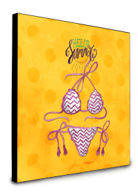Swimsuit Polkadot Artwork Wall Panel (Color: Yellow Polkadot, size: 8 x 8)