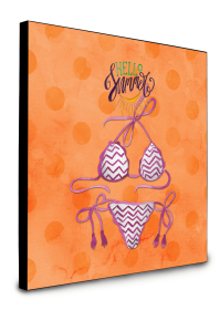 Swimsuit Polkadot Artwork Wall Panel (Color: Orange Polkadot, size: 8 x 8)