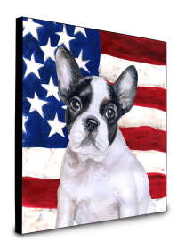 French Bulldog - Black and White Accent Decor (Color: French Bulldog - Black and White, size: 8 x 8)
