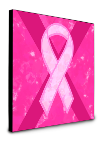 Wall or Door Hanging Prints (Color: Breast Cancer Battle Flag, size: 8 x 8)