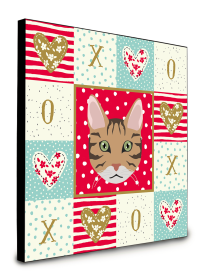 Door Hanging Prints (Color: California Spangled - Cat Face, size: 8 x 8)