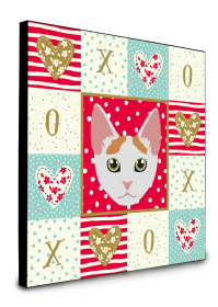 Door Hanging Prints (Color: Japanese Bobtail - Cat Face, size: 8 x 8)
