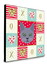 Door Hanging Prints (Color: Korat - Cat Face, size: 8 x 8)