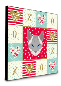Door Hanging Prints (Color: Ojos Azules - Cat Face, size: 8 x 8)