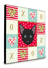 Door Hanging Prints (Color: Russian White Black - Cat Face, size: 8 x 8)