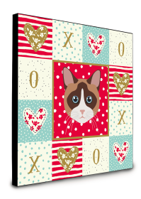 Door Hanging Prints (Color: Snowshoe - Cat Face, size: 8 x 8)