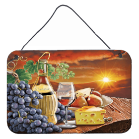 Multi Themed Door Hanging Prints (Color: Chianti, Pears, Wine and Cheese, size: 8 x 12)