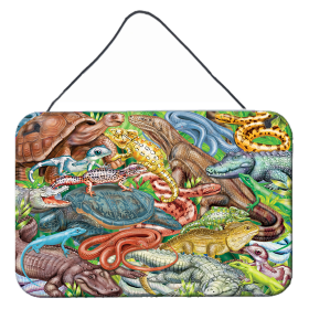 Multi Themed Door Hanging Prints (Color: Scales and Tails, Snakes, Turtle, Reptiles, size: 8 x 12)