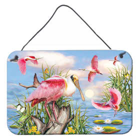 Multi Themed Door Hanging Prints (Color: Roseate Spoonbill, size: 8 x 12)