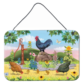 Multi Themed Door Hanging Prints (Color: Rooster And Water Pump, size: 8 x 12)