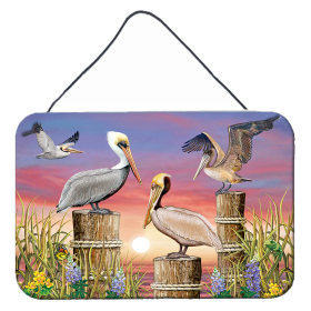 Multi Themed Door Hanging Prints (Color: Pelicans, size: 8 x 12)