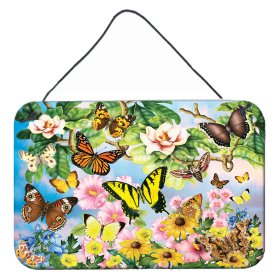 Multi Themed Door Hanging Prints (Color: North American Butterflies, size: 8 x 12)