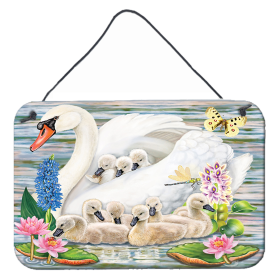 Multi Themed Door Hanging Prints (Color: Mother Swan, size: 8 x 12)