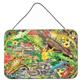 Multi Themed Door Hanging Prints (Color: Lizard Jungle, size: 8 x 12)