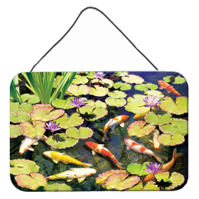Multi Themed Door Hanging Prints (Color: Koi Pond IV, size: 8 x 12)