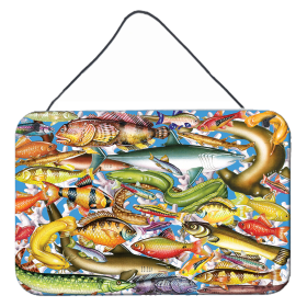 Multi Themed Door Hanging Prints (Color: Fish of the Deep, size: 8 x 12)