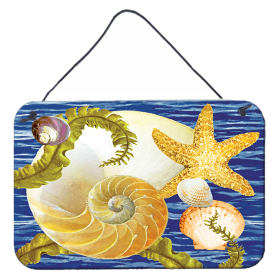 Multi Themed Door Hanging Prints (Color: Cut Nautilus And Starfish, size: 8 x 12)