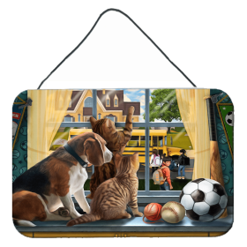 Multi Themed Door Hanging Prints (Color: Beagle, Cats Back to School, size: 8 x 12)