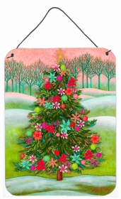 Multi Themed Door Hanging Prints (Color: Poinsetta Oh Christmas Tree, size: 12 x 16)