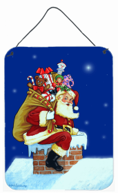 Multi Themed Door Hanging Prints (Color: Santa Claus A Visit from Santa, size: 12 x 16)