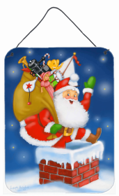 Multi Themed Door Hanging Prints (Color: Santa Claus Down the Chimney, size: 12 x 16)